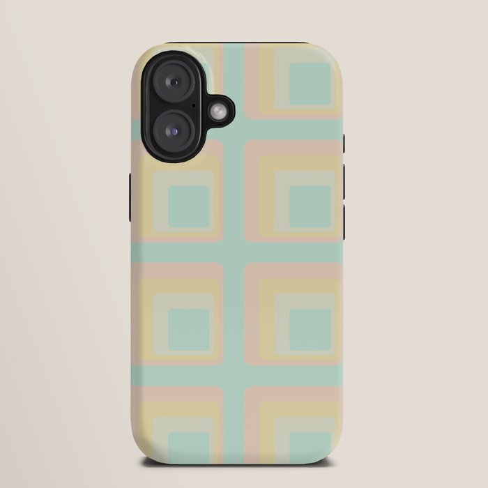 70s mod pale pastels iPhone Case
