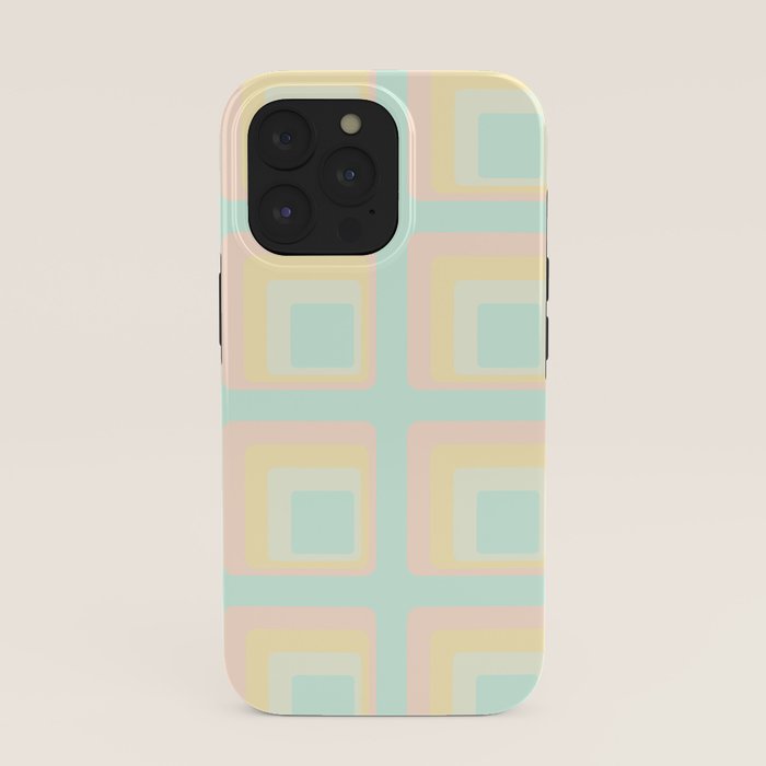 70s mod pale pastels iPhone Case