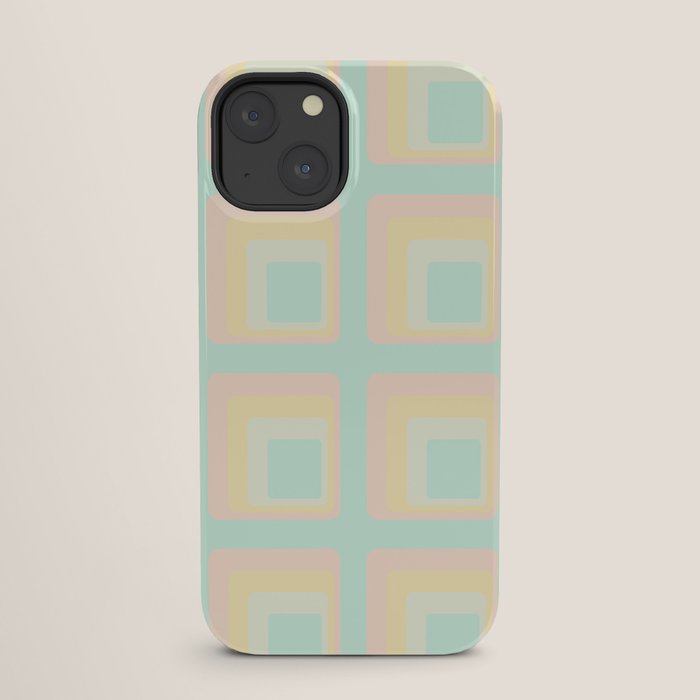 70s mod pale pastels iPhone Case