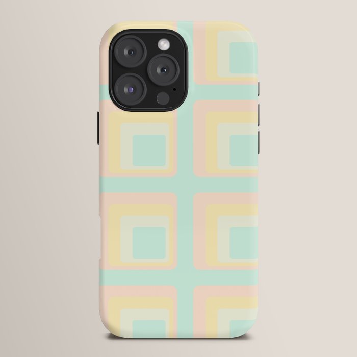 70s mod pale pastels iPhone Case