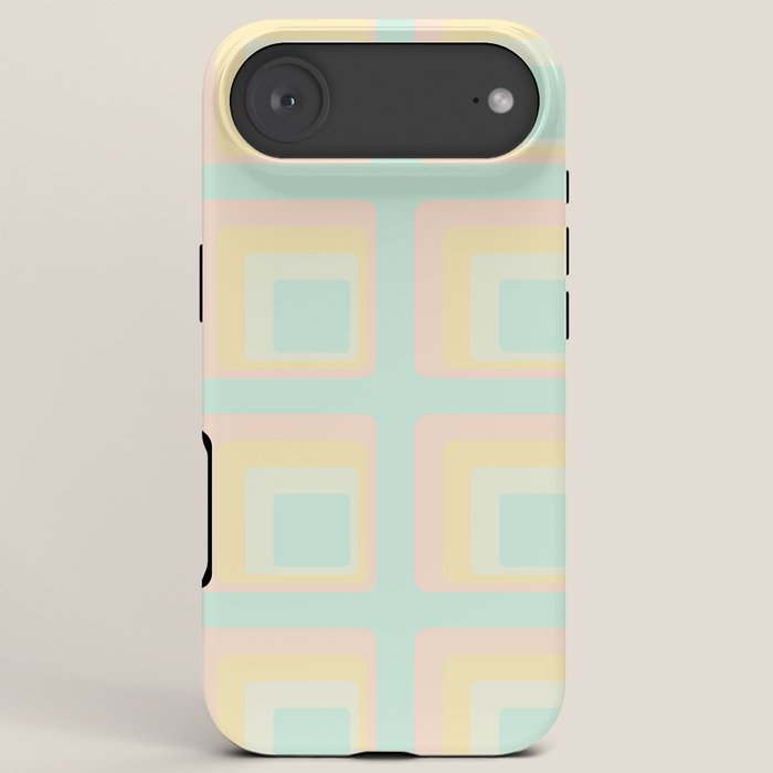 70s mod pale pastels iPhone Case