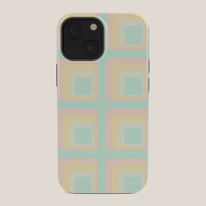 70s mod pale pastels iPhone Case