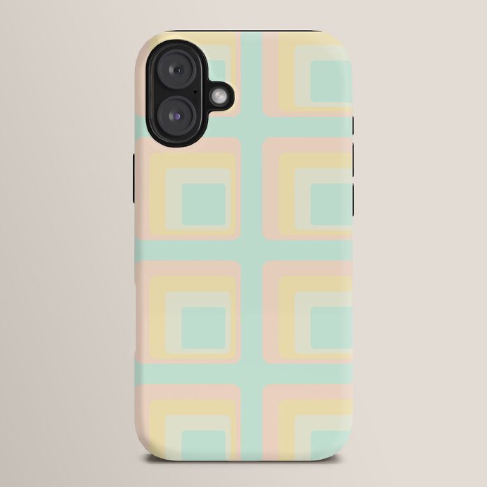 70s mod pale pastels iPhone Case