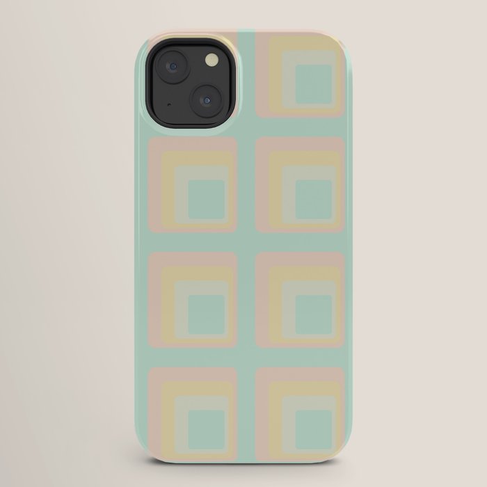 70s mod pale pastels iPhone Case