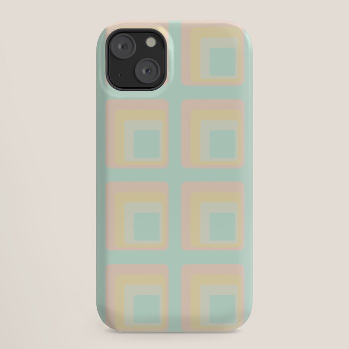 70s mod pale pastels iPhone Case