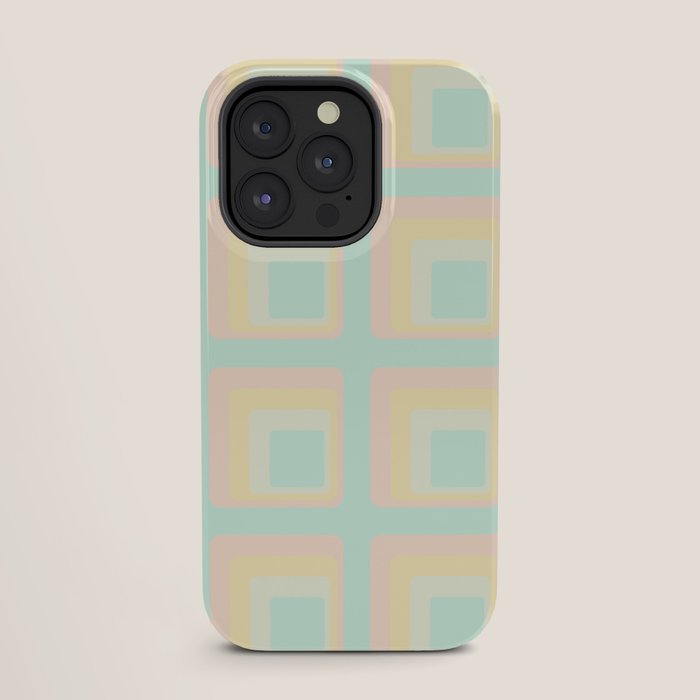 70s mod pale pastels iPhone Case