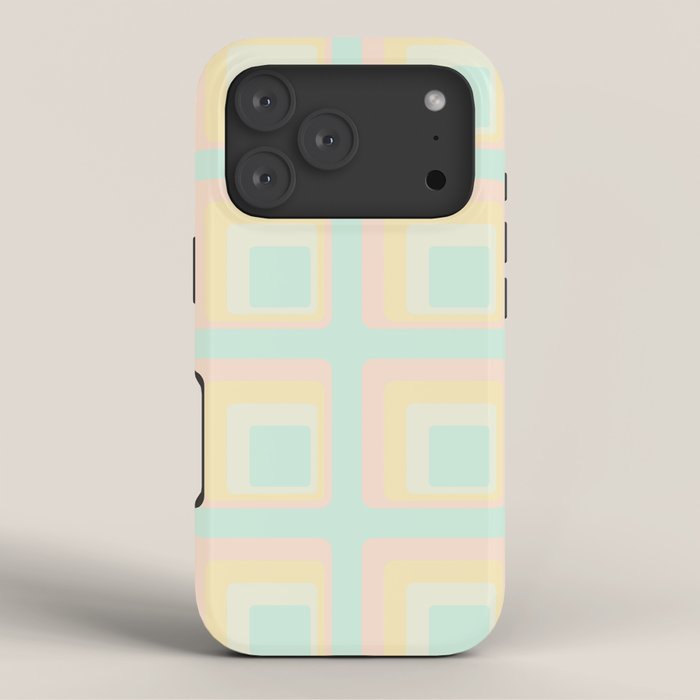 70s mod pale pastels iPhone Case