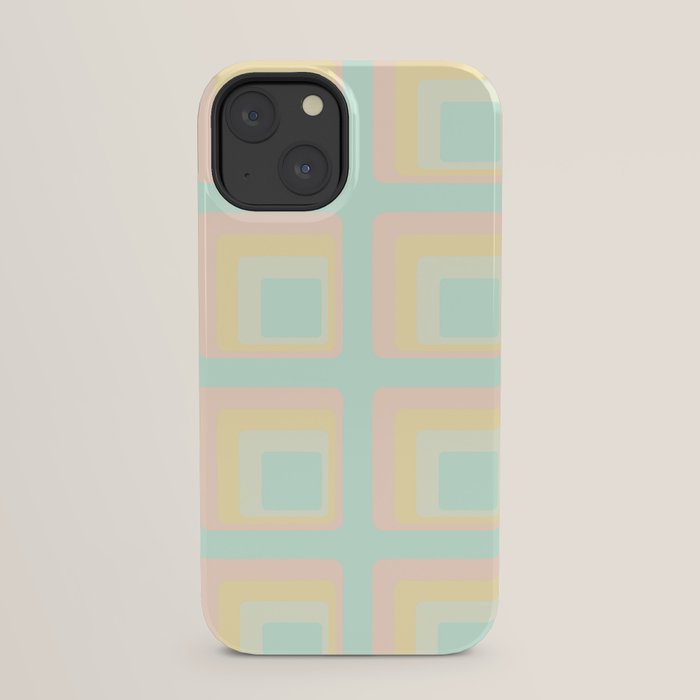 70s mod pale pastels iPhone Case