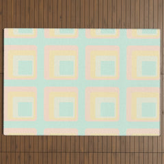 70s mod pale pastels Outdoor Rug