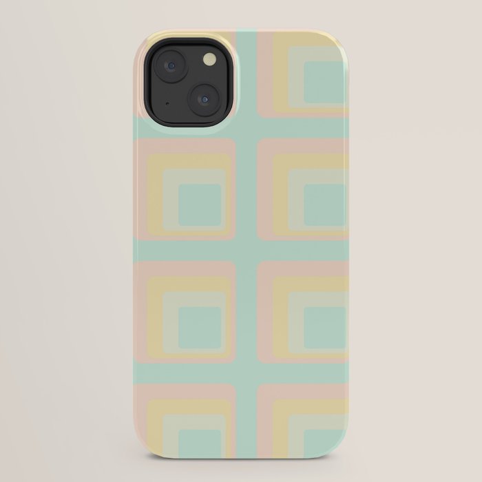 70s mod pale pastels iPhone Case