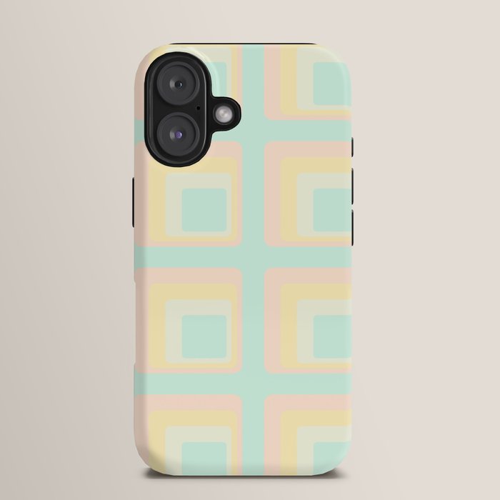 70s mod pale pastels iPhone Case