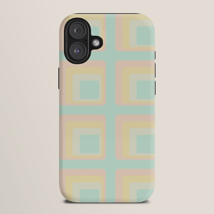 70s mod pale pastels iPhone Case