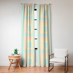 70s mod pale pastels Window Curtain