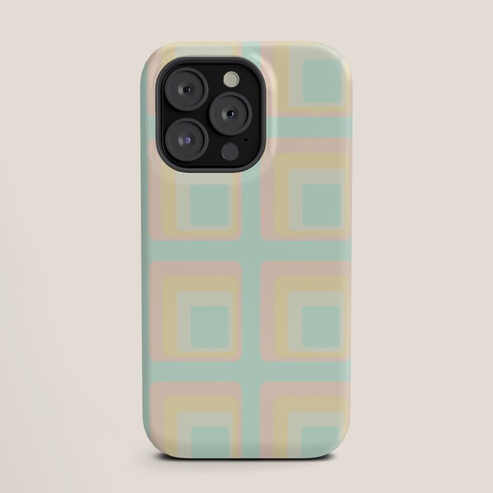 70s mod pale pastels iPhone Case
