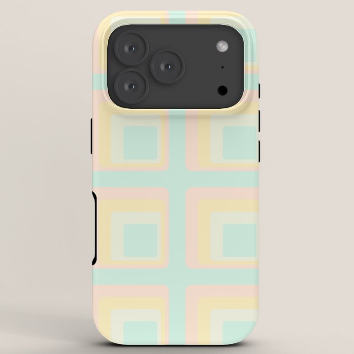 70s mod pale pastels iPhone Case