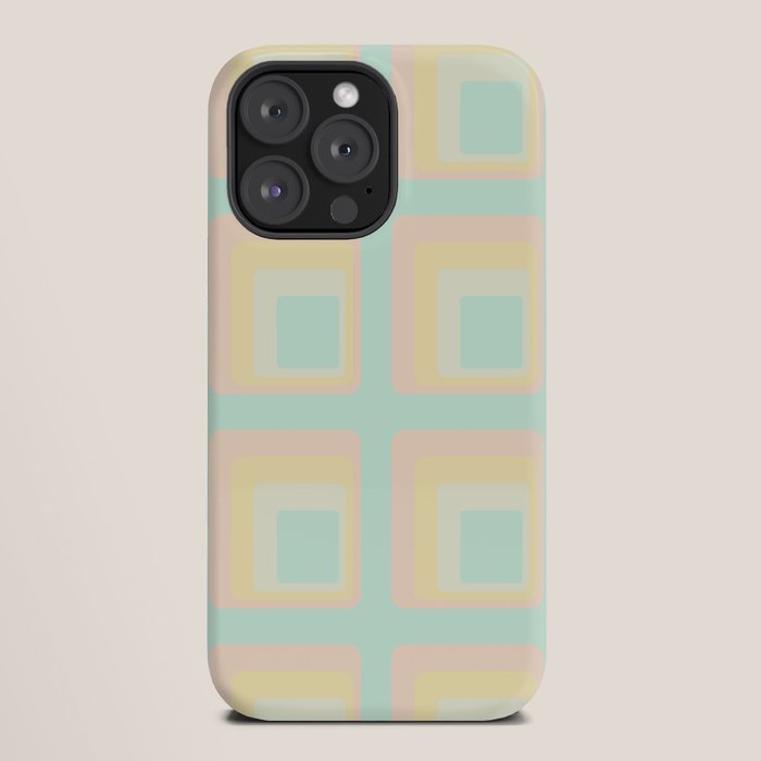 70s mod pale pastels iPhone Case