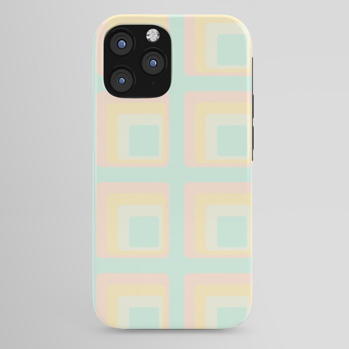 70s mod pale pastels iPhone Case