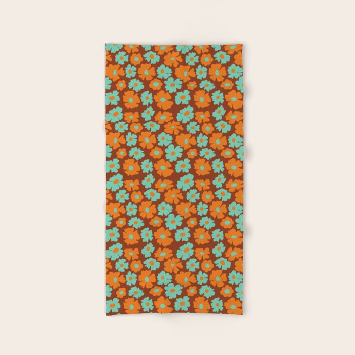 70's Retro print Bath Towel