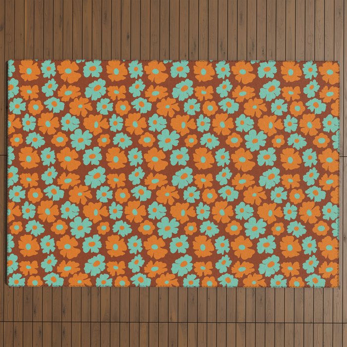 70's Retro print Outdoor Rug