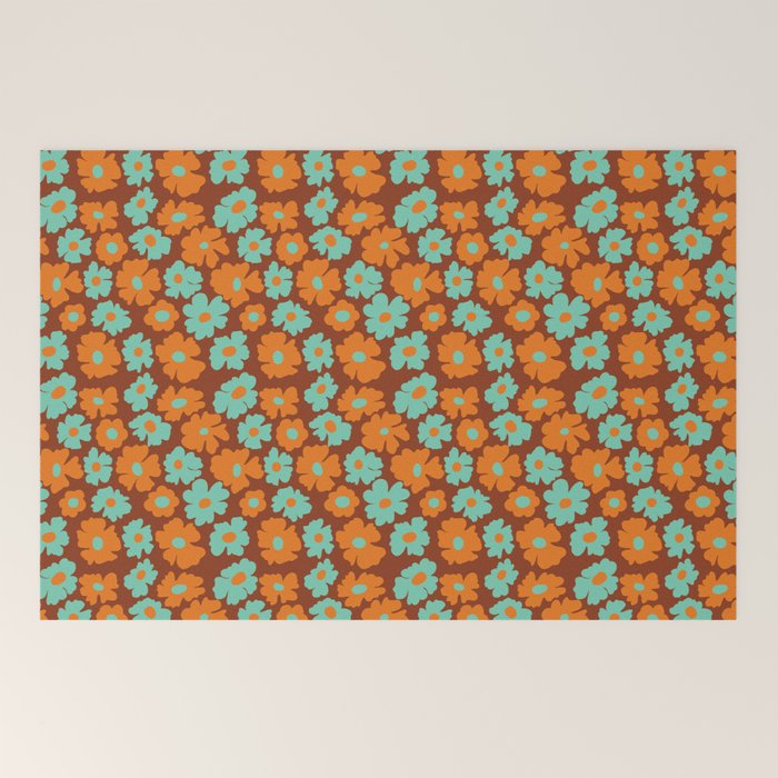 70's Retro print Welcome Mat