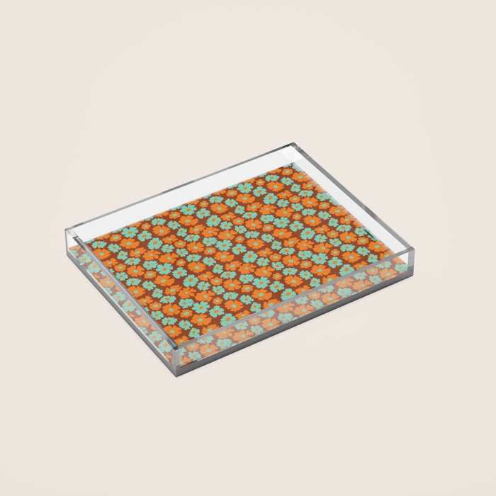 70's Retro print Acrylic Tray