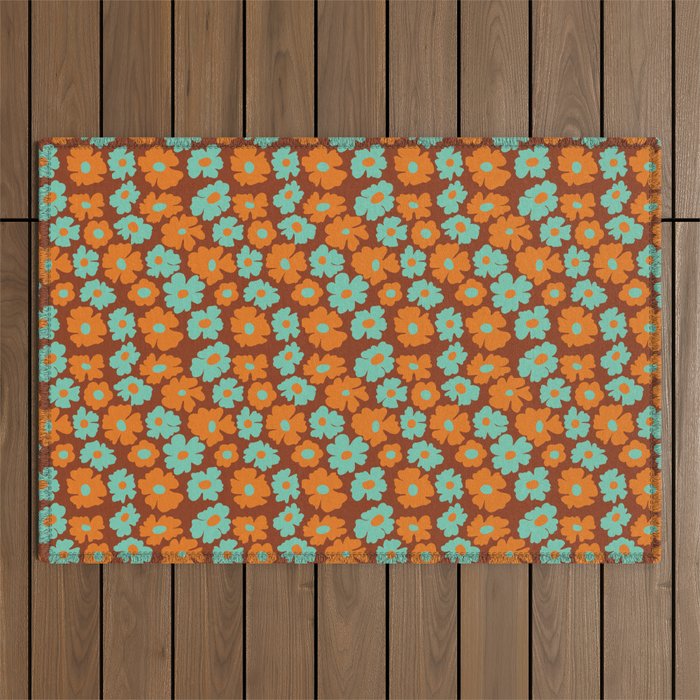 70's Retro print Outdoor Rug