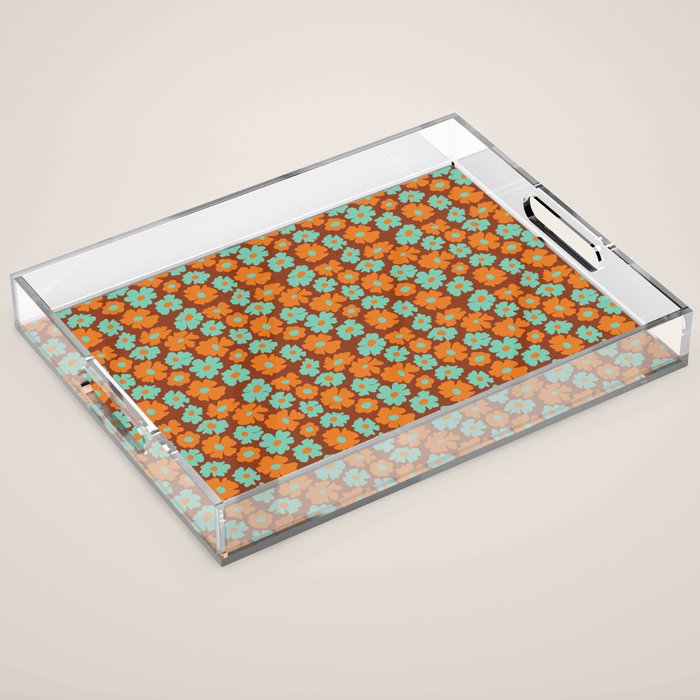70's Retro print Acrylic Tray