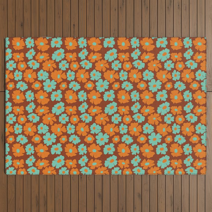 70's Retro print Outdoor Rug