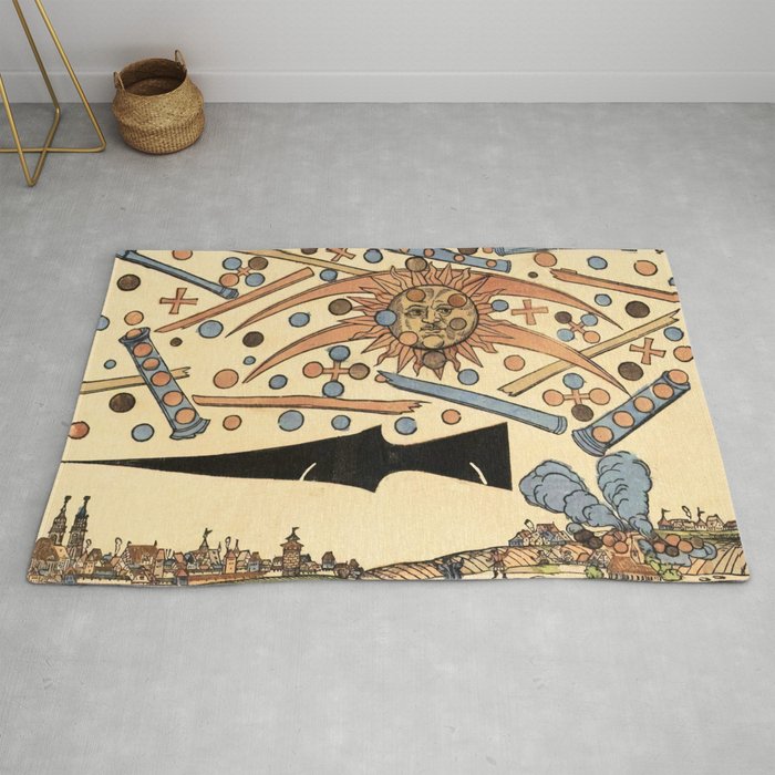 1561 Celestial Phenomenon over Nuremberg Rug