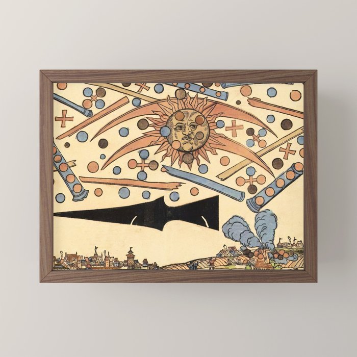 1561 Celestial Phenomenon over Nuremberg Mini Art Print