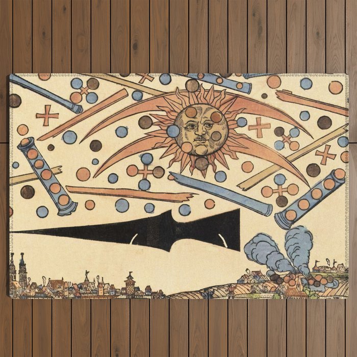 1561 Celestial Phenomenon over Nuremberg Outdoor Rug