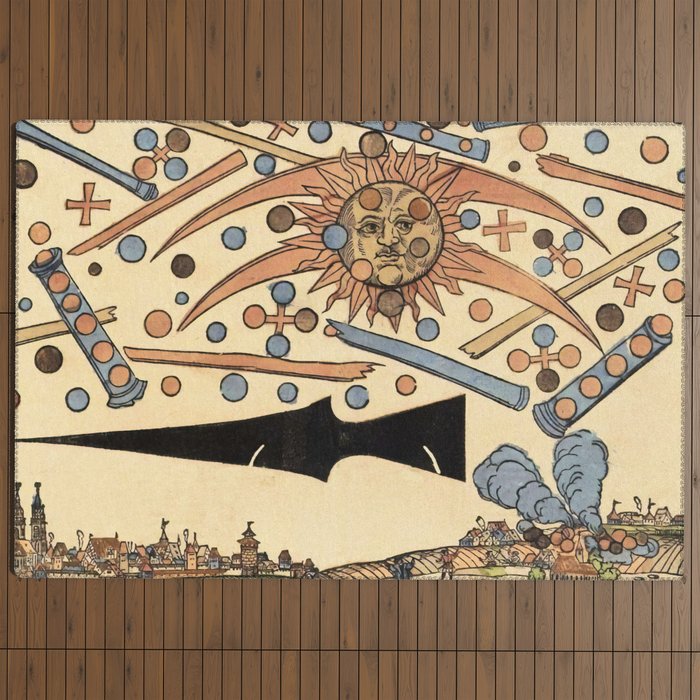 1561 Celestial Phenomenon over Nuremberg Outdoor Rug