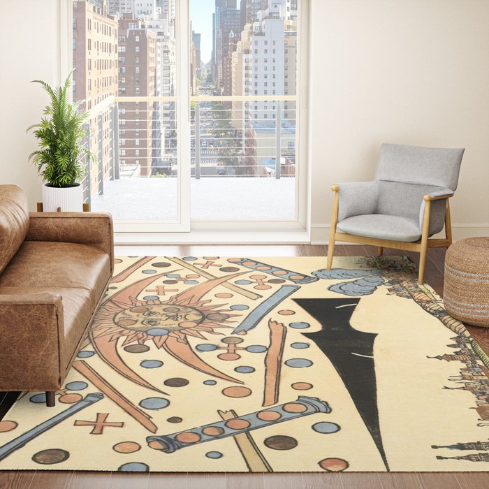 1561 Celestial Phenomenon over Nuremberg Rug