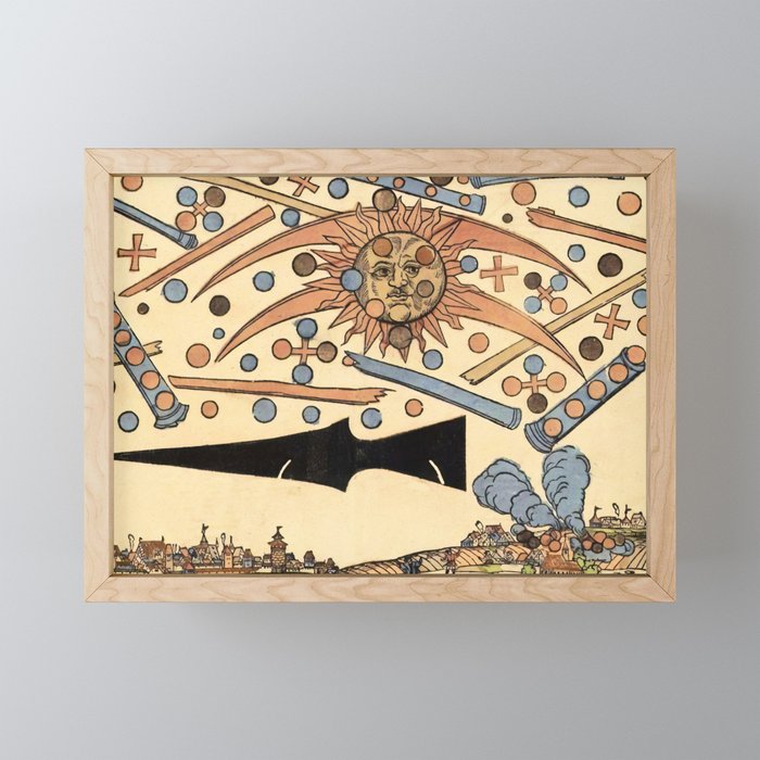 1561 Celestial Phenomenon over Nuremberg Mini Art Print