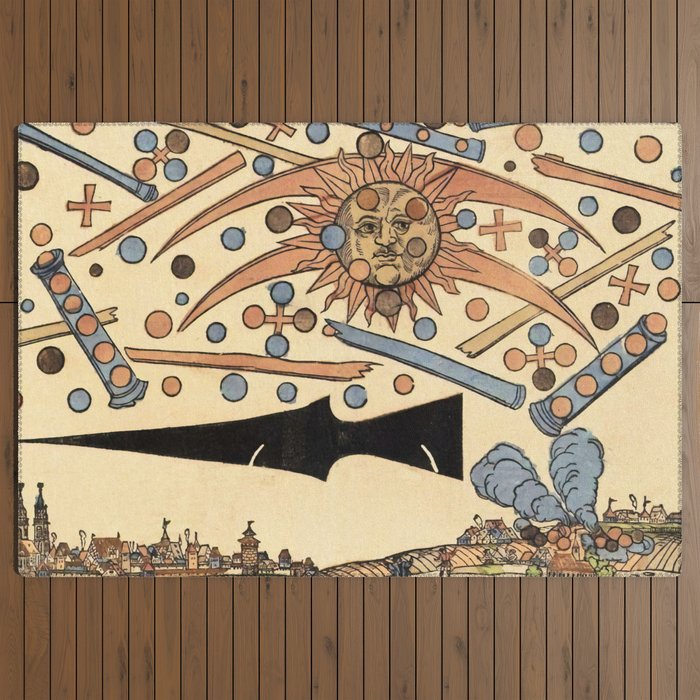 1561 Celestial Phenomenon over Nuremberg Outdoor Rug