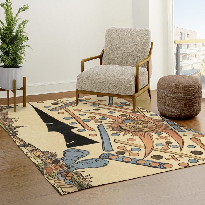 1561 Celestial Phenomenon over Nuremberg Rug
