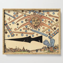 1561 Celestial Phenomenon over Nuremberg Serving Tray