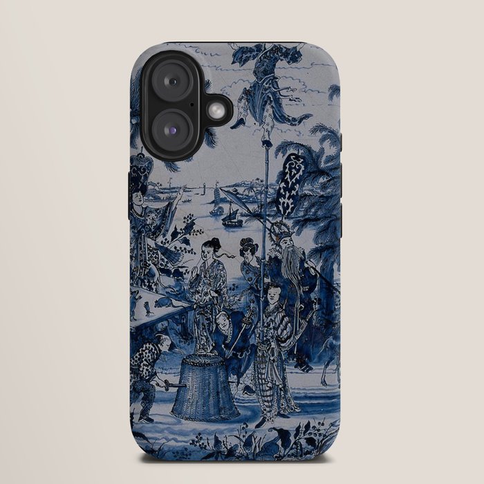 17th Century Delftware Chinoiserie iPhone Case