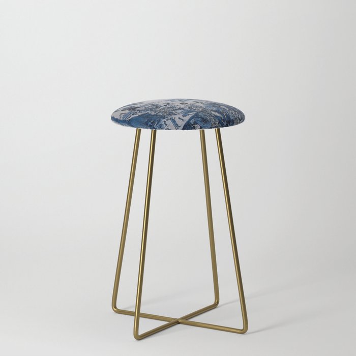 17th Century Delftware Chinoiserie Stool