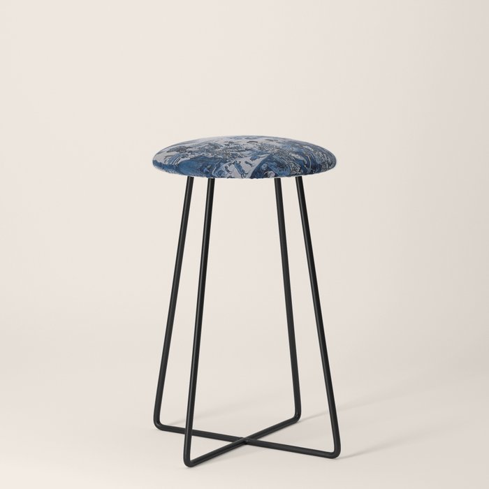 17th Century Delftware Chinoiserie Stool