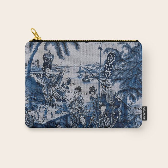 17th Century Delftware Chinoiserie Carry All Pouch