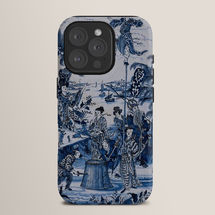 17th Century Delftware Chinoiserie iPhone Case