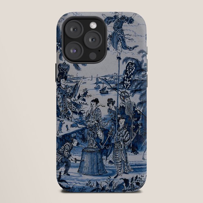 17th Century Delftware Chinoiserie iPhone Case