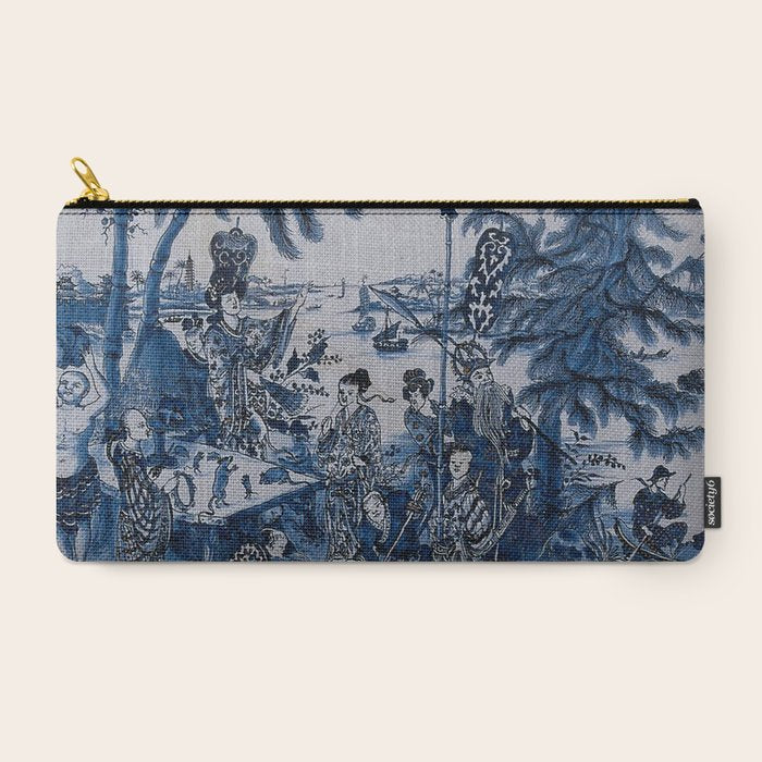 17th Century Delftware Chinoiserie Carry All Pouch