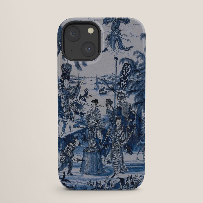 17th Century Delftware Chinoiserie iPhone Case