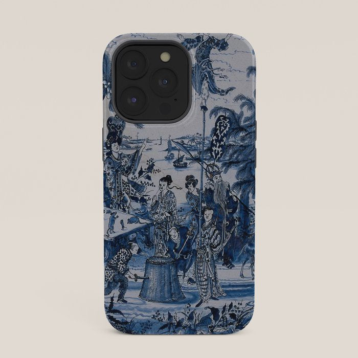 17th Century Delftware Chinoiserie iPhone Case