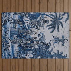 17th Century Delftware Chinoiserie Outdoor Rug