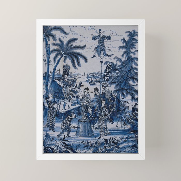 17th Century Delftware Chinoiserie Mini Art Print