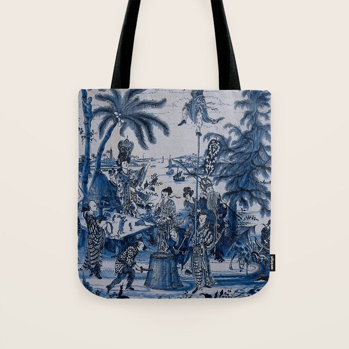 17th Century Delftware Chinoiserie Tote Bag