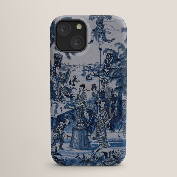 17th Century Delftware Chinoiserie iPhone Case